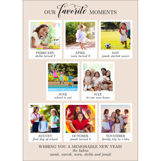 Our Favorite Moments Holidays Photo Cards